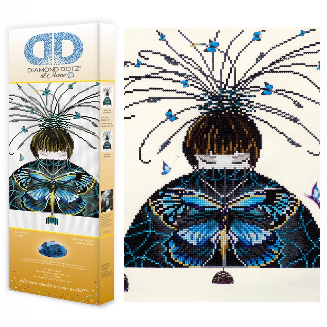 Diamond Dotz at Home - Oriental Jewel, Partial Drill, Round Dotz, Diamond Painting Kits, Diamond Art Kits for Adults, Gem Art, Diamond Art, Diamond Dotz, 16.5"x16.5"